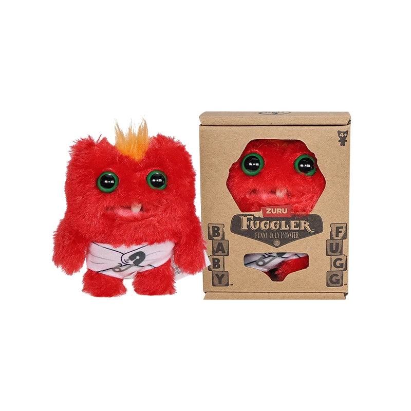 10cm Fuggler Plush Grin Grin Oogah Boogah Annoyed Alien Funny Monster Baby Series Mini Tooth Treasure Doll in Diaper Soft Toys