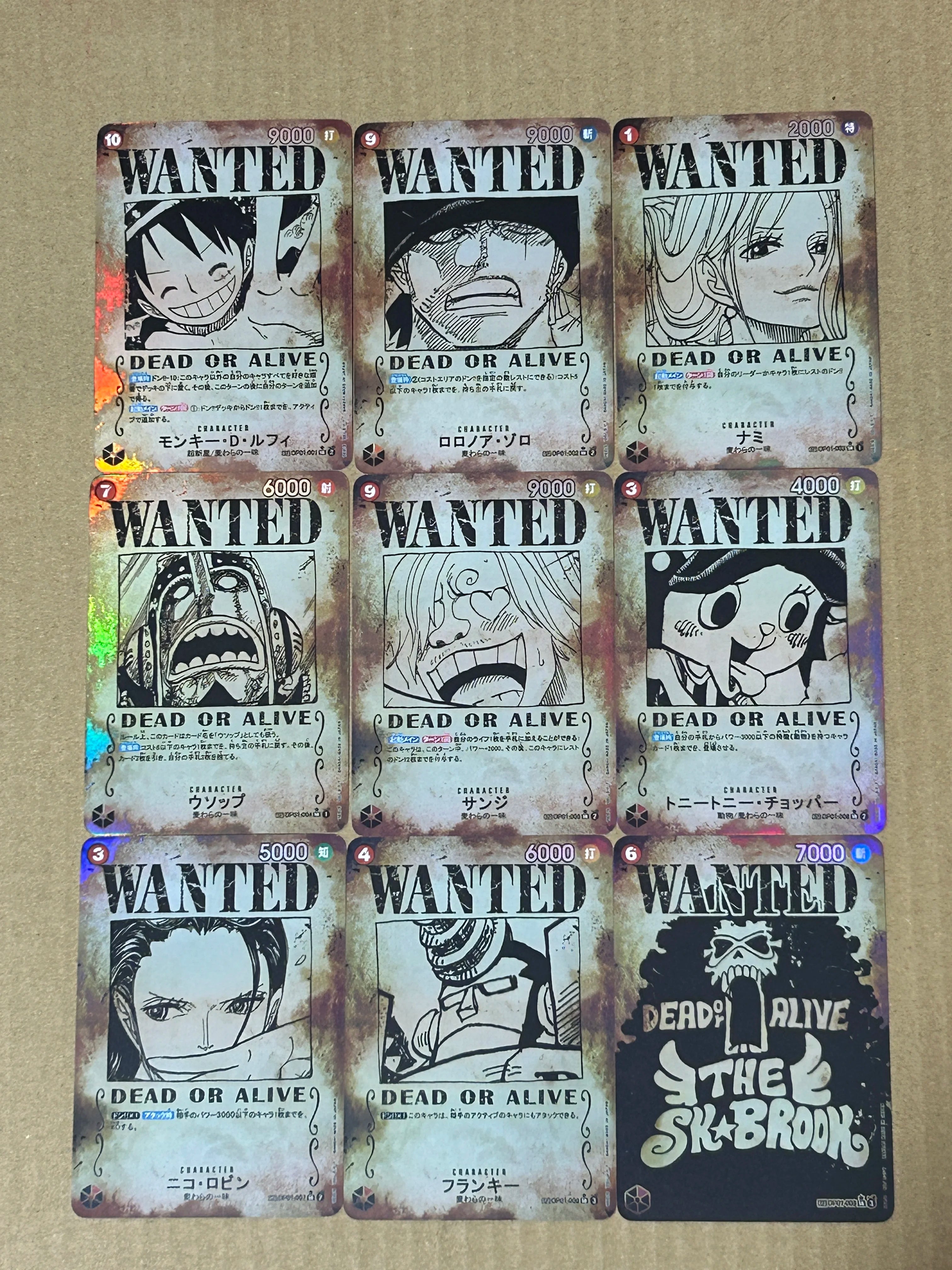ONE PIECE Monkey D. Luffy Portgas D Ace Gol D Roger DiIY Homemade Xtreme Wanted Collection Card Toys Christmas Birthday Gift