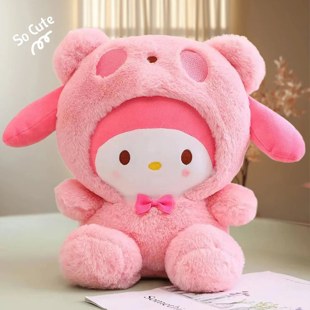 20cm Anime Sanrio Plush Toys Kawaii Hello Kitty Cinnamoroll Kuromi Pom Pom Purin cat Gift Dolls Stuffed Children Plushies Doll
