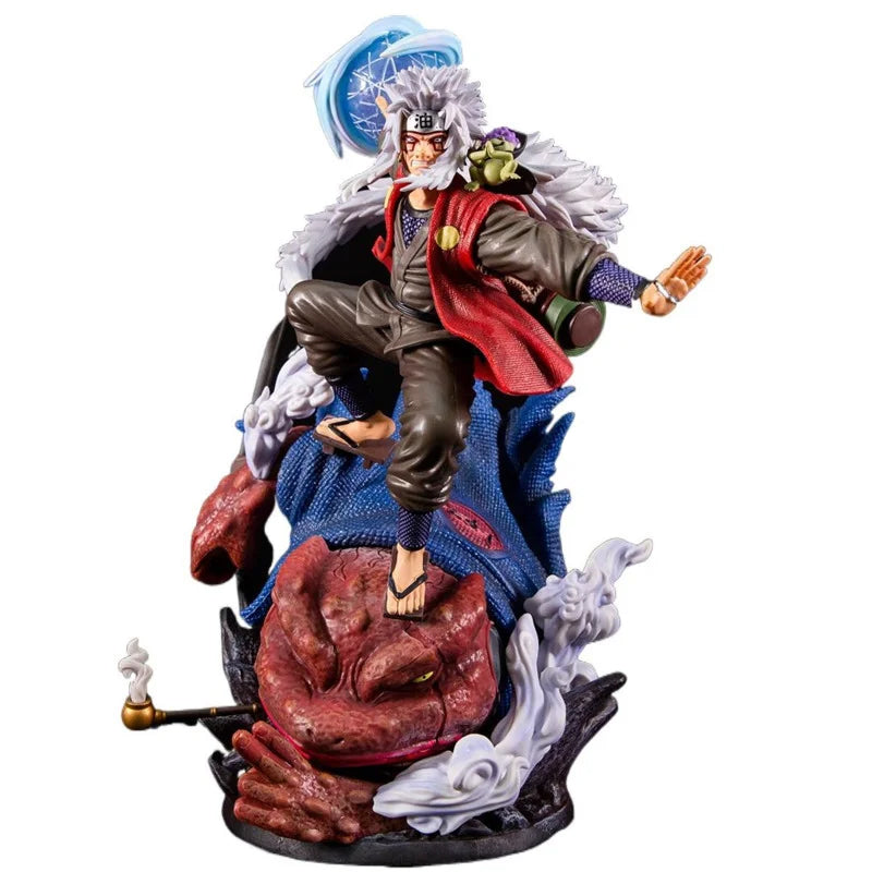 Naruto Shippuden Jiraiya Figure Anime Gama Bunta Action Figures Figma 39cm PVC Figurine Collection Toys For Boys