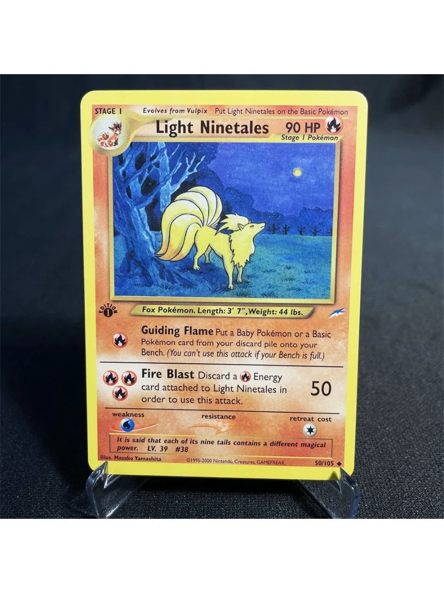 Pokémon Cards Foil Flash Card Neo Destiny Series Celebi Dark Donphan Light Flareon Collection Cards Model Toy Gifts Proxy Card