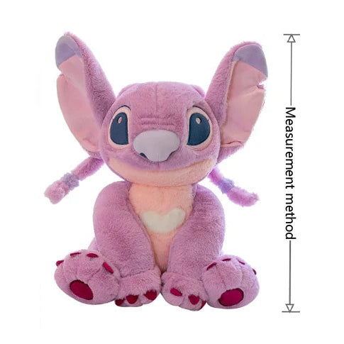 Disney Kawaii Stitch Angel Stuffed Plush Toy Doll Anime Cartoon Figure Soft Animals Pillow Room Decor Peluche Children Gift
