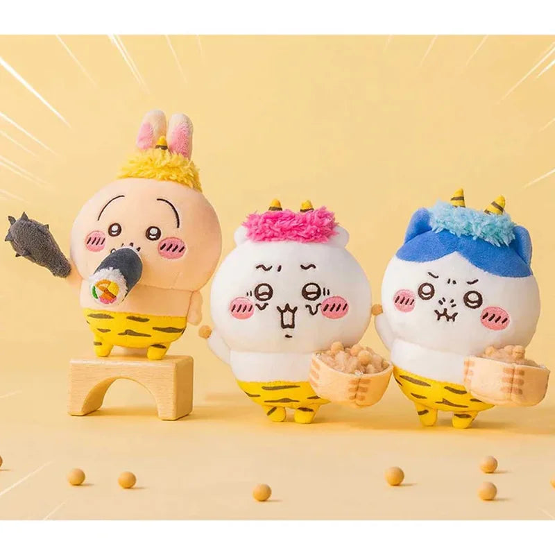New Chiikawa Kawaii Anime Usagi Plush Keychain Cute Cartoon Hachiware Backpack Pendant Plush Toy Accessories Girl Gifts