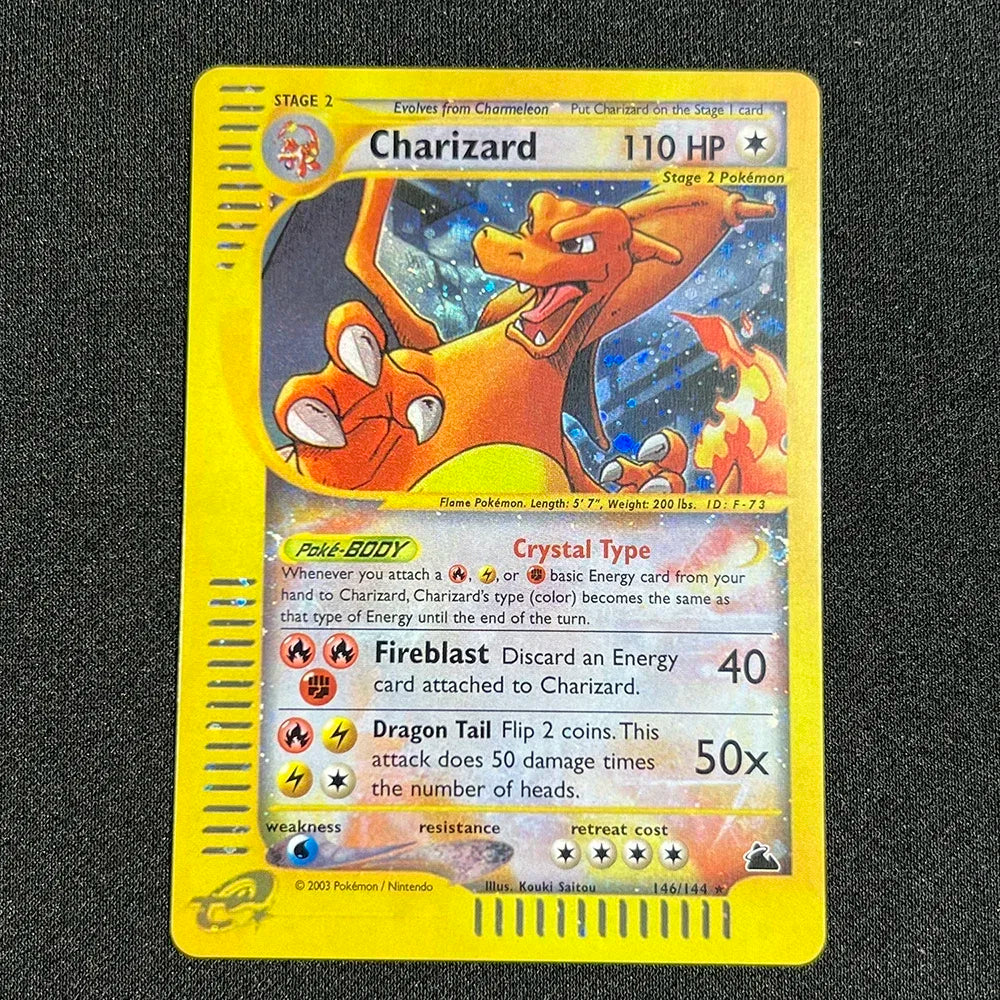 PKM Single Cards 1st Edition E-Card Celebi Charizard Skyridge (SK) Foil Cards Zapdos Aquapolis Classic Game Collection PROXY