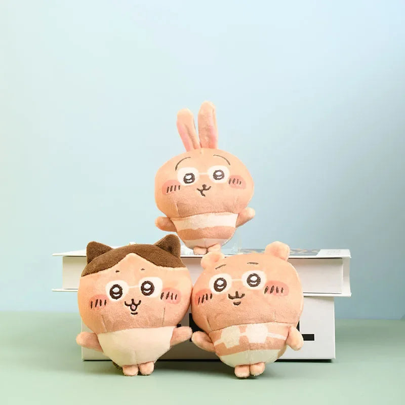13cm Japanese Cartoon Beach Chiikawa Animated Plush Doll Usagi Keychain Pendant Hachiware Swimsuit Cute Plush Toy Girl Gift