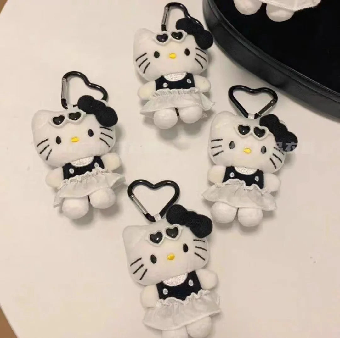 Kawaii Anime New Sanrio Hello Kitty Cartoon Plush Toy Fashion Plush Doll Pendant School Bag Keychain Accessories Gift for Friend