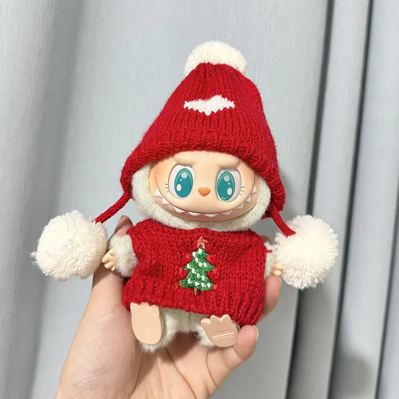 17cm Mini Plush Doll'S Clothes Outfit Accessories For Korea Kpop Exo Labubu I II Idol Dolls Sitting Party Series Clothing Gift