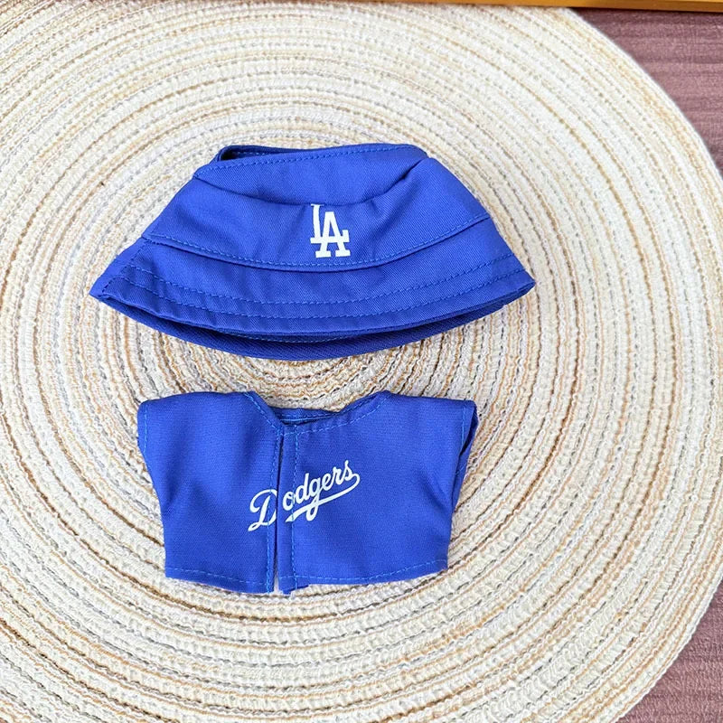The first, second and third generations of Labubu clothes pendant Labubu sitting baby clothes LA baseball suit trend