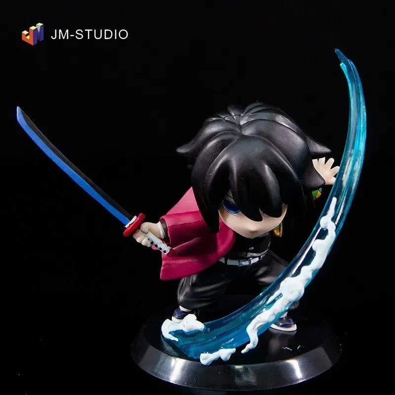 Demon Slayer Figure Kamado Tanjirou Tomioka Giyuu Kanroji Mitsuri Action Figure Q Version Model Cartoon Desktop Decor Toys Gift