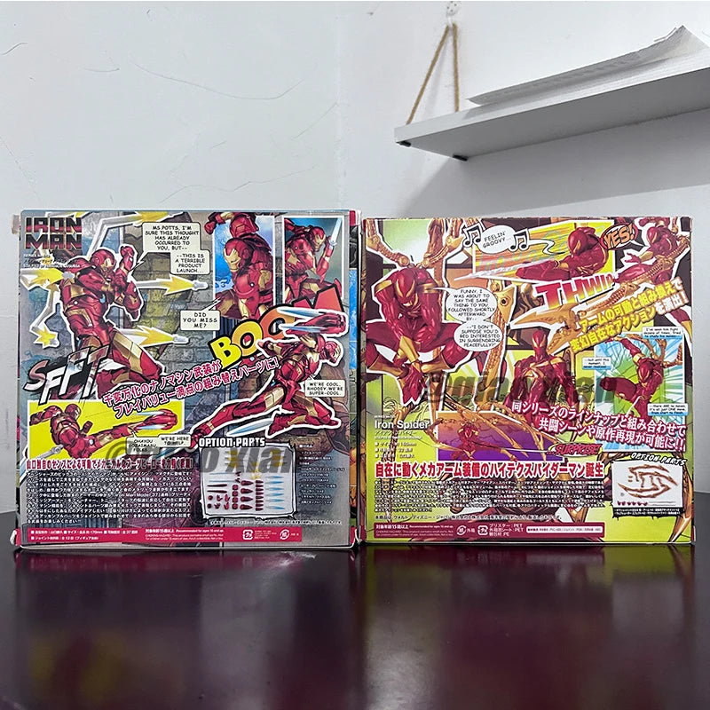 New Amazing Yamaguchi Animation Kaiyodo Iron Spiderman Ation Figure Collection Model Toy Birthday Gift