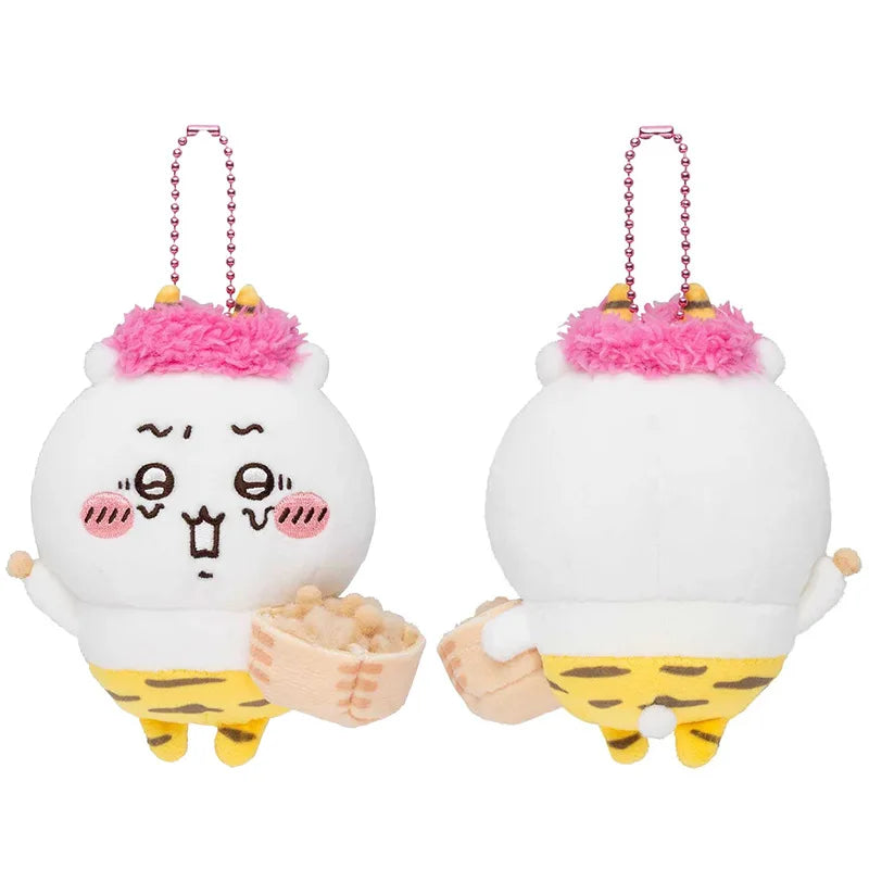 New Chiikawa Kawaii Anime Usagi Plush Keychain Cute Cartoon Hachiware Backpack Pendant Plush Toy Accessories Girl Gifts