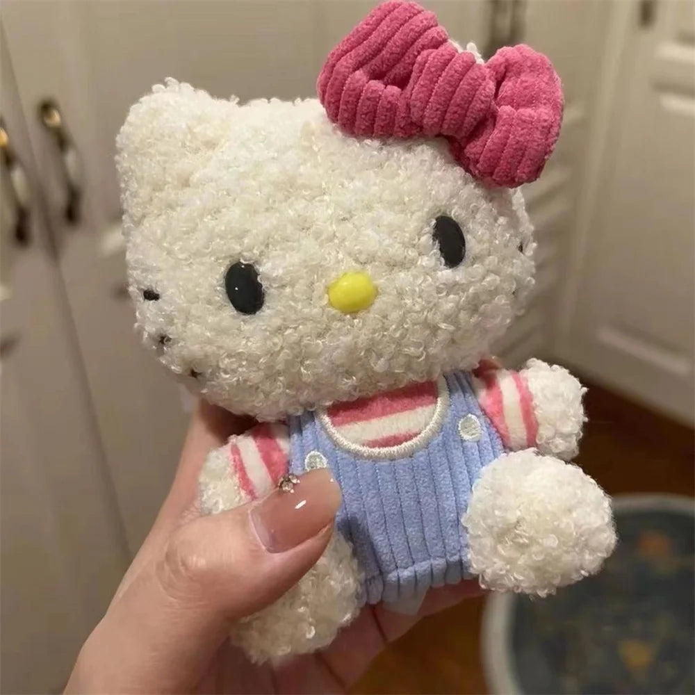 Sanrio Hello Kitty Plush Doll Backpack Pendant Cartoon Kitty Cat Pendants Plushie Keychains Accessories Girls Gifts Kids Toys