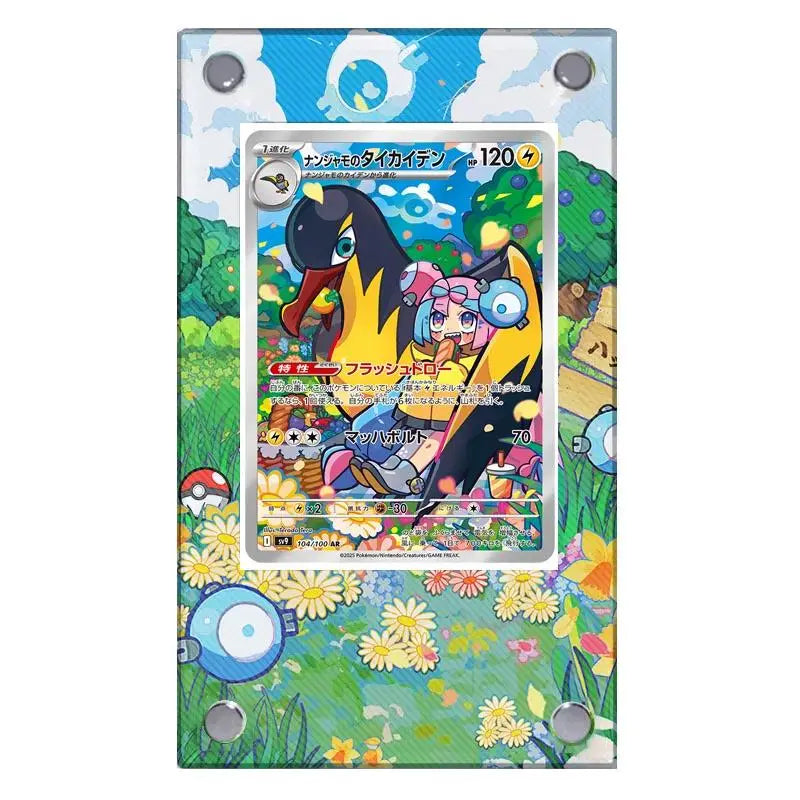 Pokemon Sv9 Iono Reshiram Acrylic Extended Painting Stuck Brick Cartoon Game Collection Card Display Stand Desktop Ornament