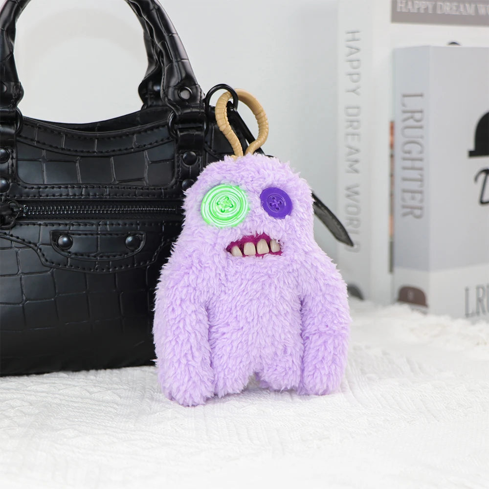 Fuggler Ugly Teeth Monsters Original Plush Toys Screamer Giggle Gaping Pranker Monster Keychain Punk Niche Fluffy Pendant Gift