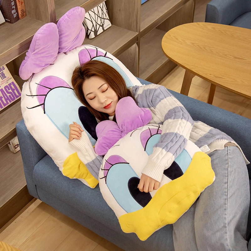 Disney Over Size Donald Duck Daisy Duck Plush Toy Soft Cuddly Stuffed Anime Back Cushion Throw Pillow Birthday Gifts For Girl
