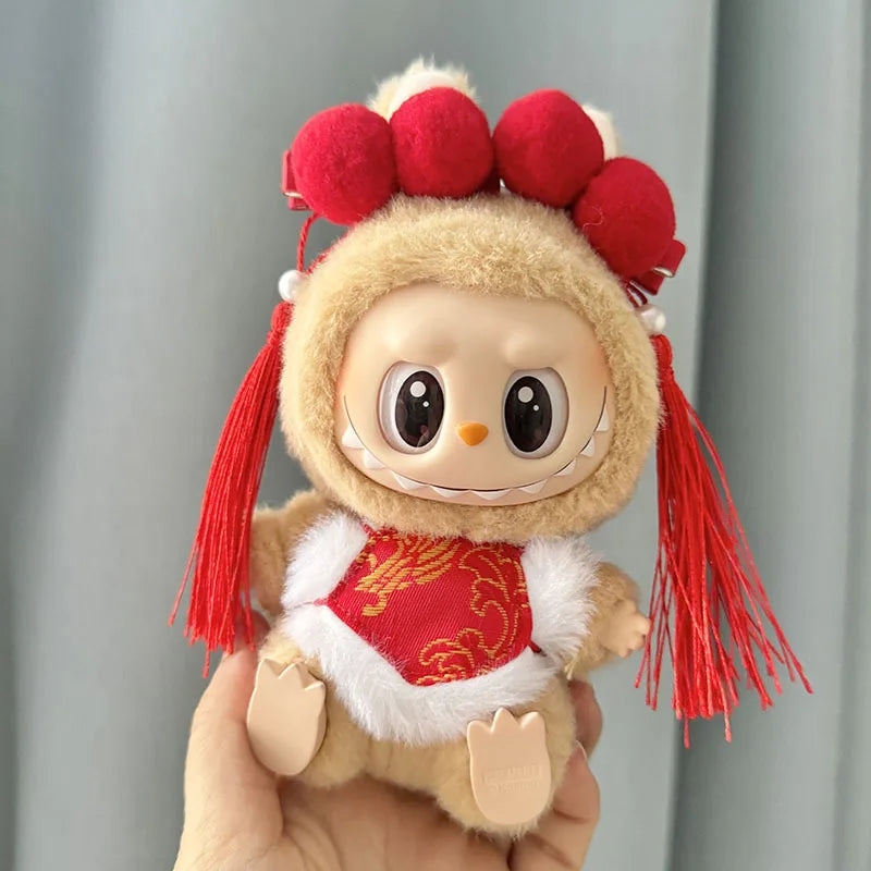 17cm Mini Plush Doll'S Clothes Outfit Accessories For Korea Kpop Exo Labubu I II Idol Dolls Sitting Party Series Clothing Gift
