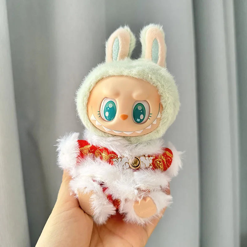 17cm Mini Plush Doll'S Clothes Outfit Accessories For Korea Kpop Exo Labubu I II Idol Dolls Sitting Party Series Clothing Gift