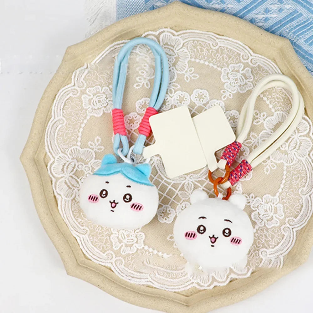 Cute Cartoon Chiikawa Usaqi Plush Doll Key Chain Mobile Rope for Kids Boys Girls Backpack Pendant