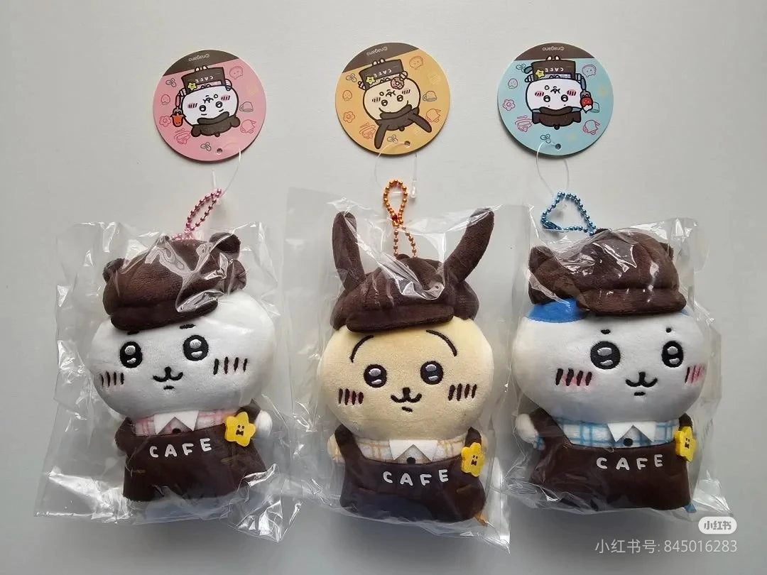 Hot Chiikawa Character Peripherals Coffee Series Plush Pendant Hachiware Usagi Kawaii Keychain Bag Decoration Cute Gifts