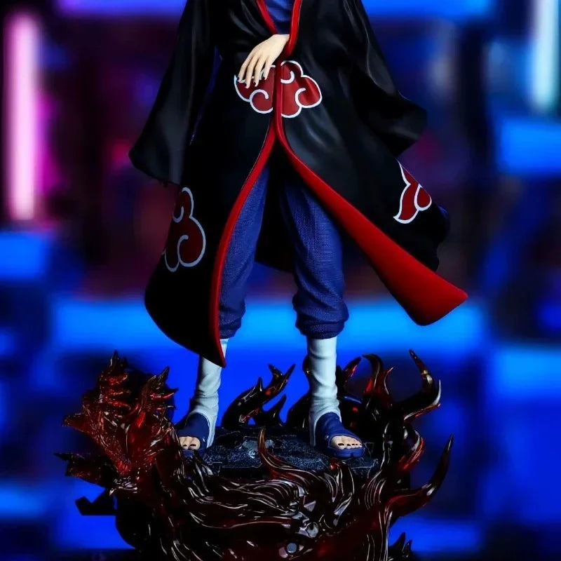 Anime Naruto Figure Uchiha Itachi Action Figures The base emits light Model PVC 40cm Collection Model Toys Birthday Doll Gifts