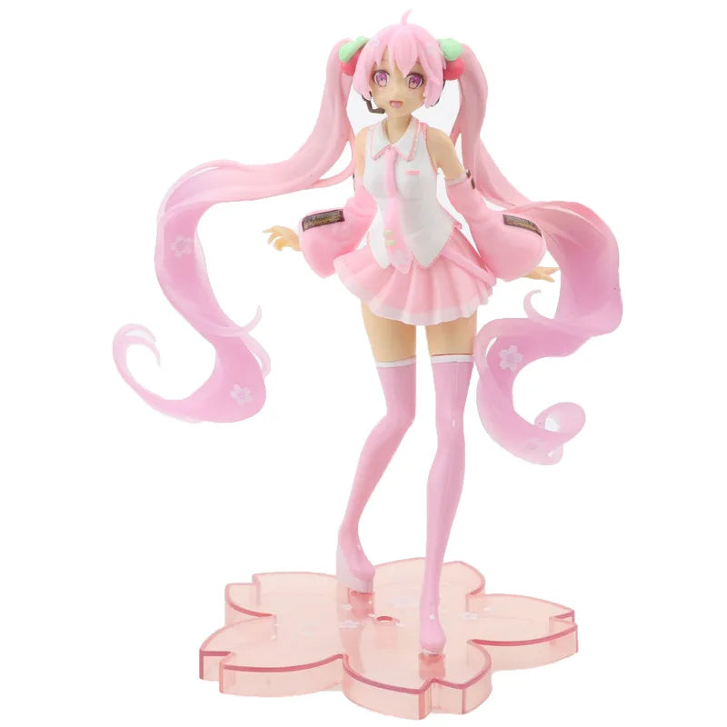 Anime Miku Pink Sakura Hatsune Miku Doll Toy PVC Action Figure Model Cosplay Props Girl Collection Figurine Gifts