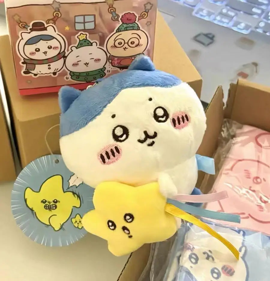 Chiikawa 10Cm Doll Kawaii Anime Cute Usagi Cartoon Bag Mobile Plush Doll Schoolbag Pendent Toys Girls Christmas Present