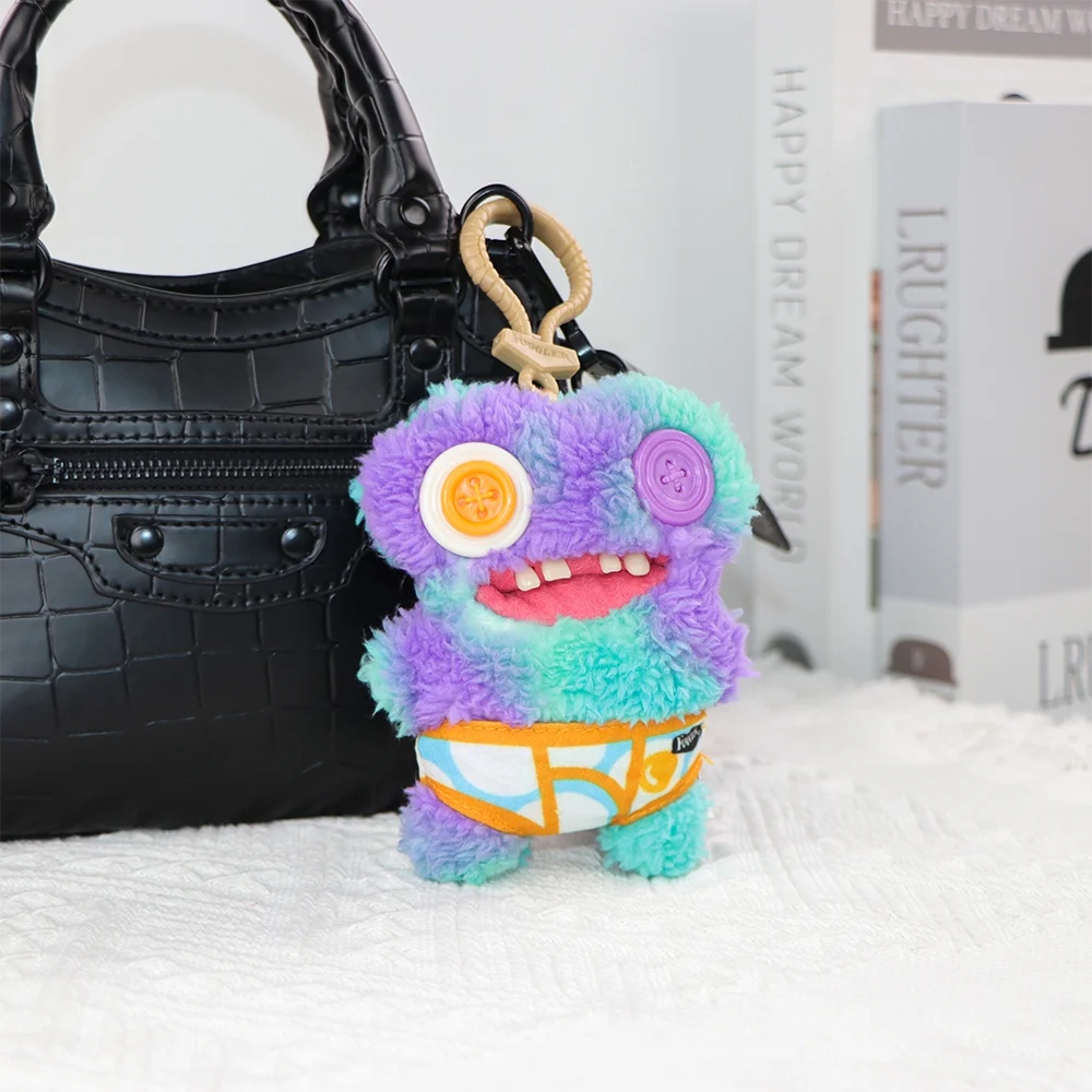Fuggler Ugly Teeth Monsters Original Plush Toys Screamer Giggle Gaping Pranker Monster Keychain Punk Niche Fluffy Pendant Gift