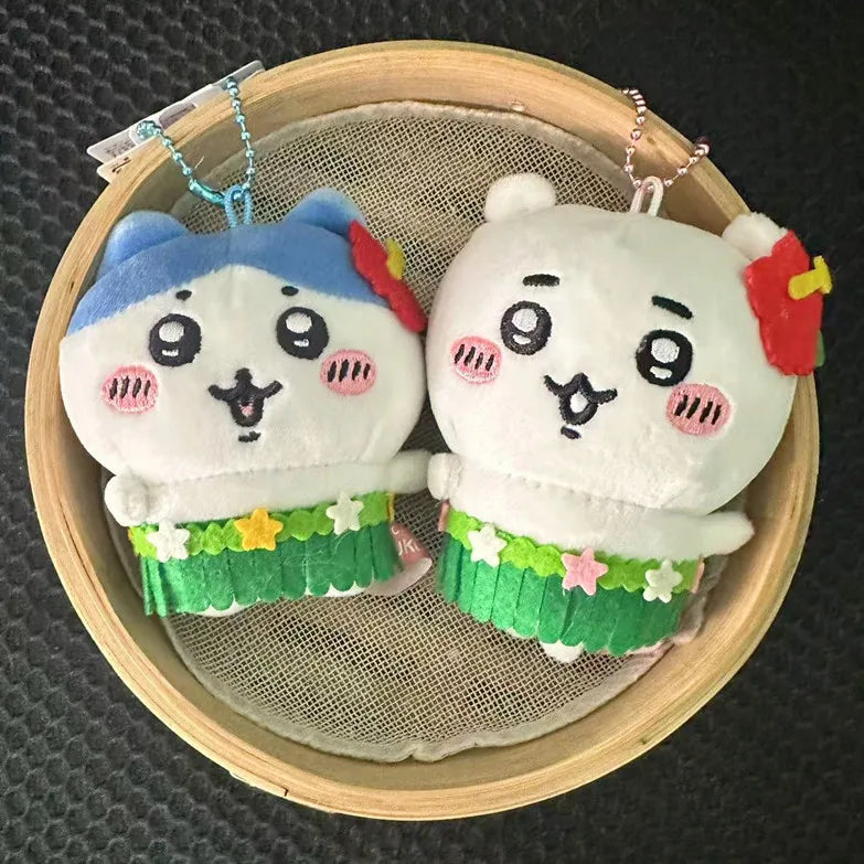 Self-mocking Xiong Jiyika Wow Hula Skirt Chiikawa Plush Doll Backpack Key Pendant Accessories Doll