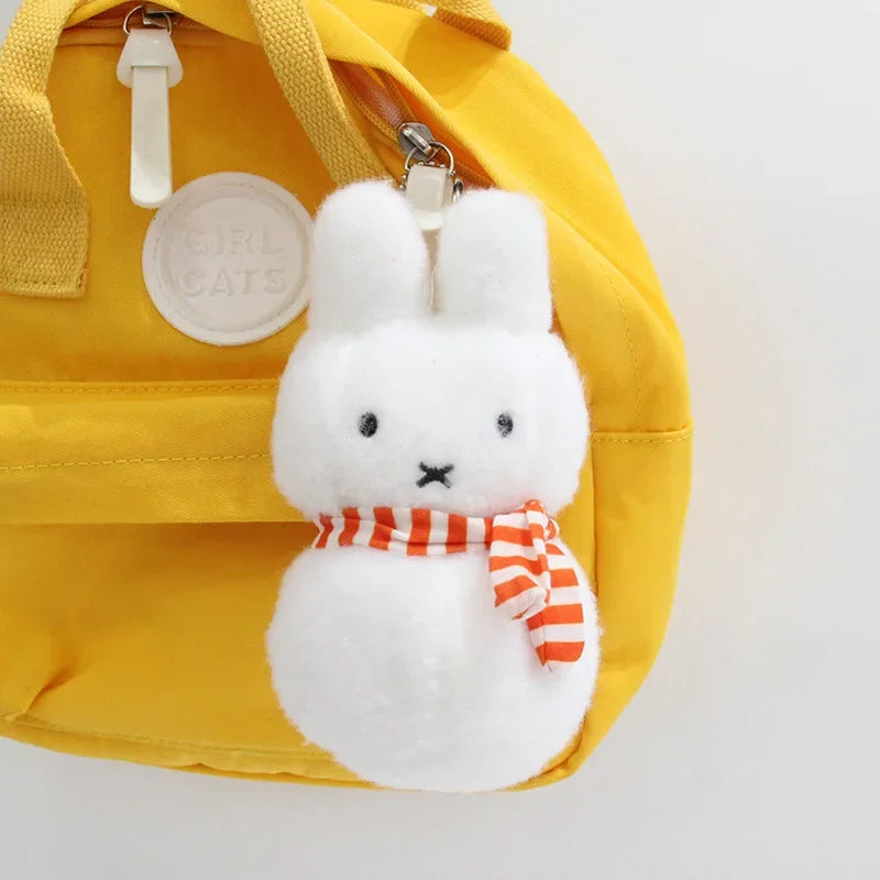 Kawaii Miffy Plush Doll Pendant Backpack Keychain Decoration Cute Gift Toy