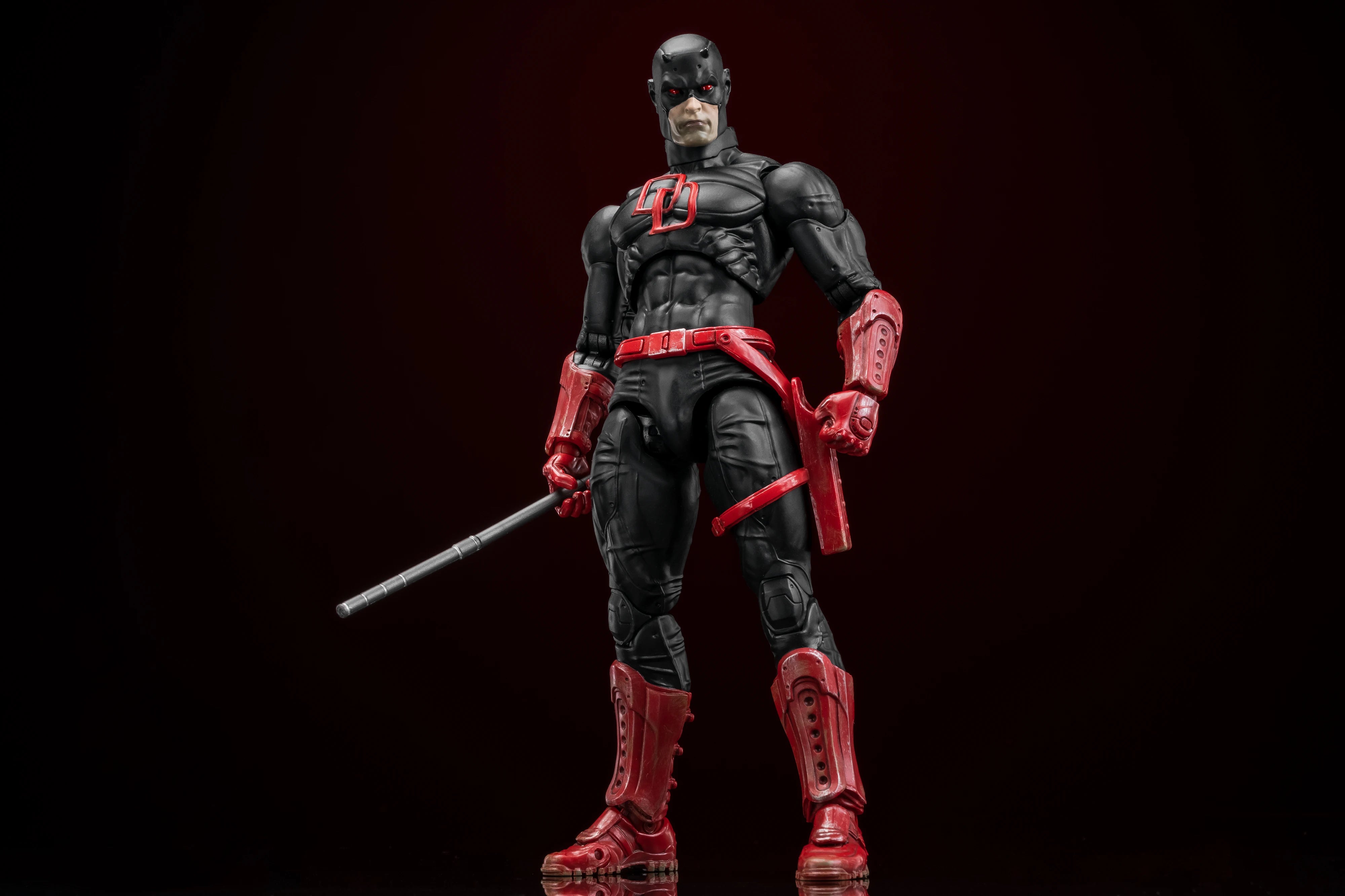 In Stock - FlefToys Marvel Daredevil Classic Red Shadowland Reborn Black 8