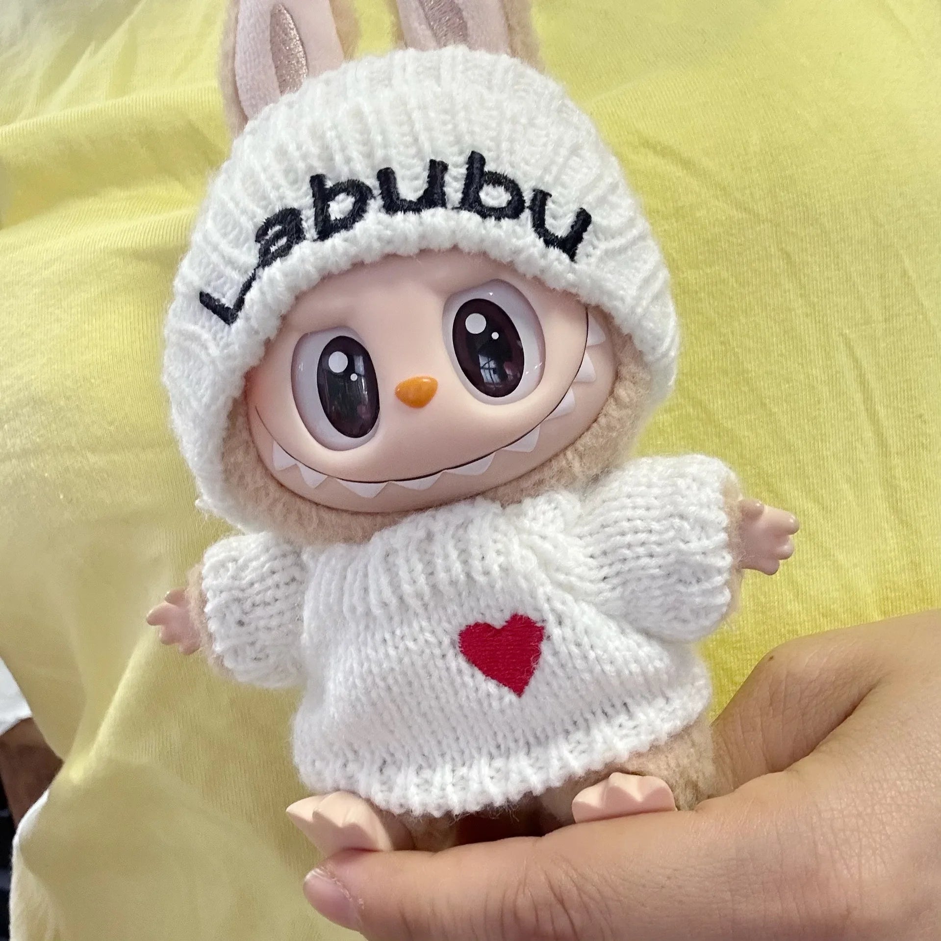 17cm Labubu I II Idol Dolls Scarf Hat Suits Clothing Plush Doll'S Clothes Outfit Accessories For Korea Kpop Exo Sitting Party