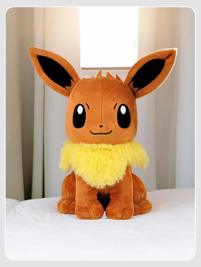Eevee Pokemon Kawaii Pikachu Stuffed Toys Cartoon&Cute Fox Plush Doll Throw Pillow Car Decoration Birthday Gift For Kids Boy