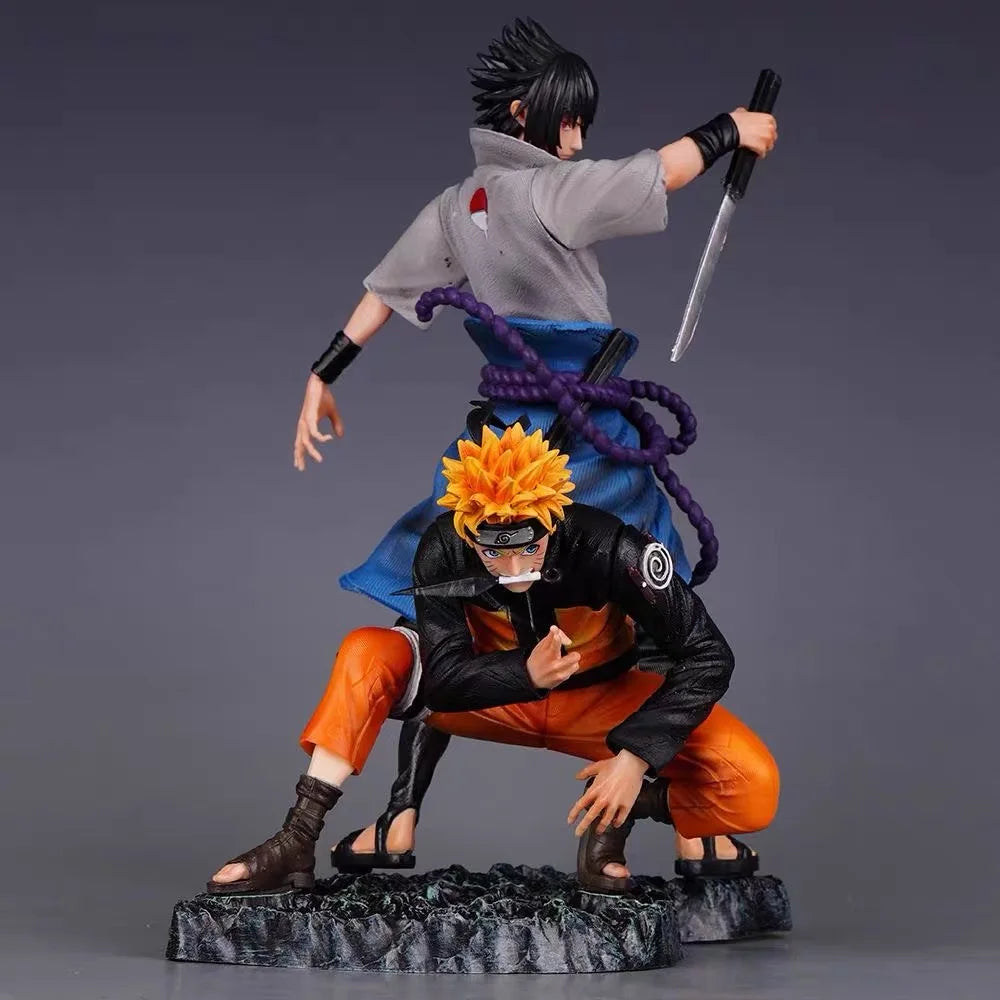 29cm NARUTO Figurine Uzumaki Naruto And Sasuke Figure PVC Statue Model Collectible Toys Gifts