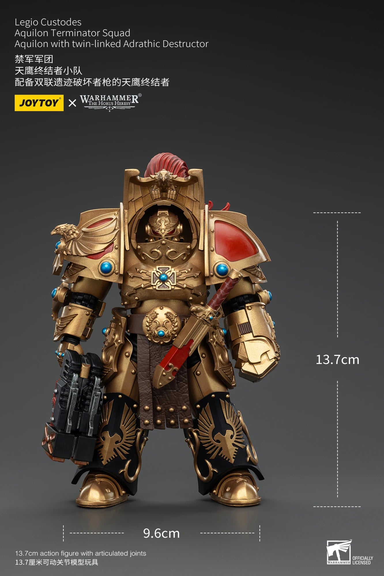 JOYTOY Warhammer 30k 1/18 Action Figures Legio Custodes Aquilon Terminator Squad Toy Collection Figure