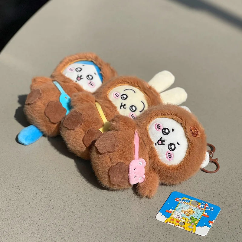 13cm Kawaii Chiikawa Hachiware Usagi Cute Plush Backpack Pendant Keychain Doll Toys Children's Gift