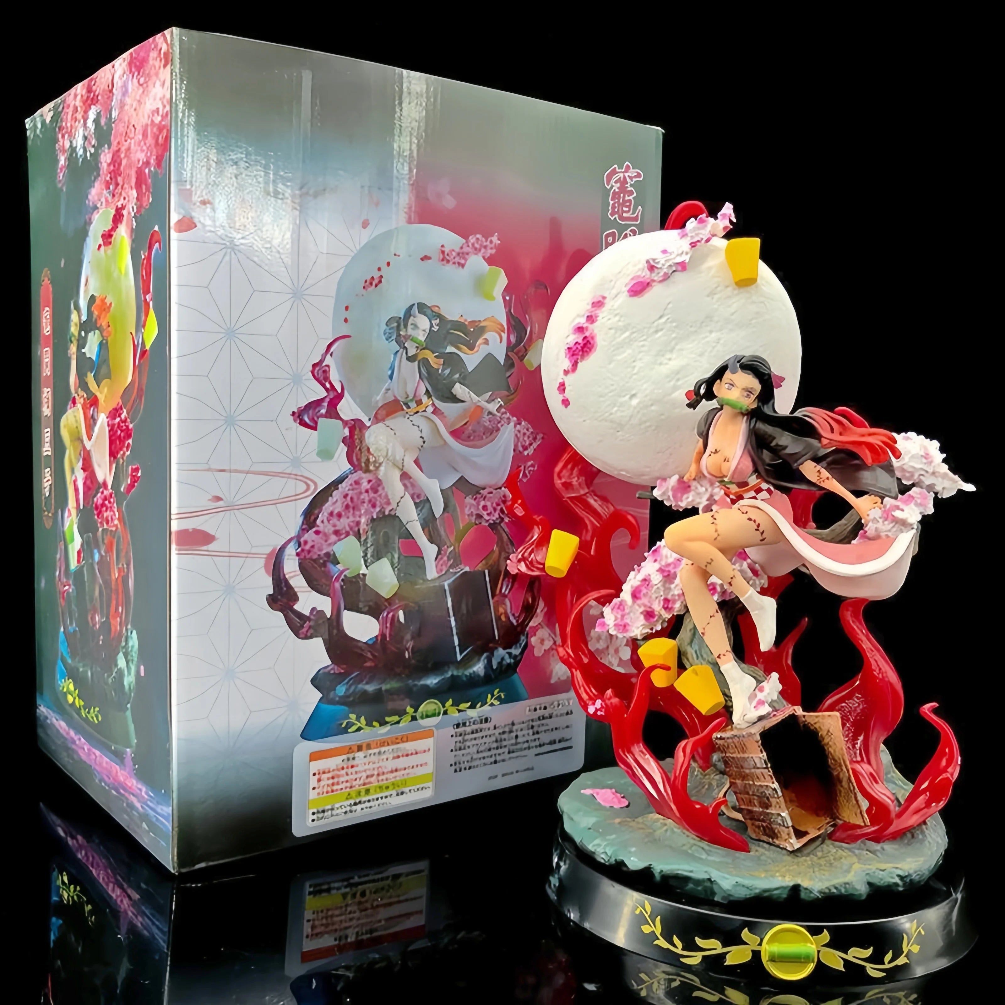30cm Demon Slayer Figures Kamado Nezuko Anime Figure Pvc Gk Statue Model Doll Cute Ornament Collection Room Desk Decoration Gift