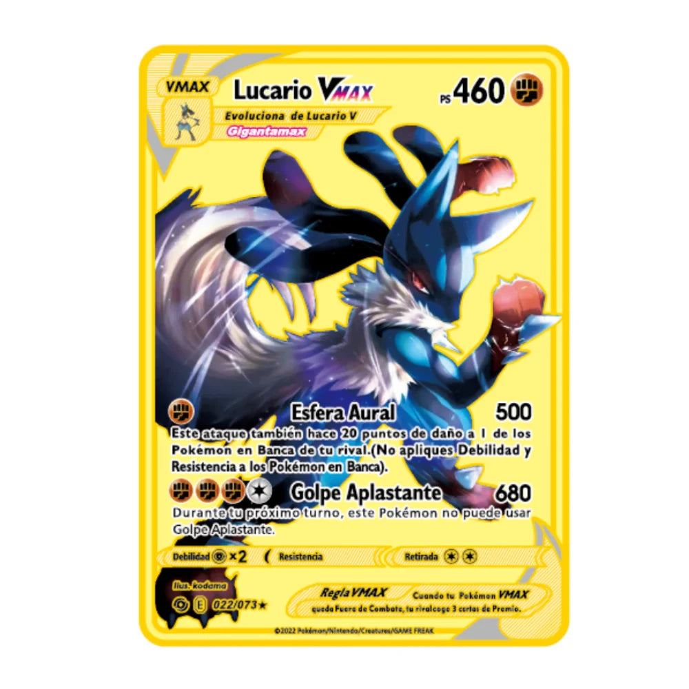 2024 New Spanish Pok é mon Cards Metal Pokemon Letters Spanish Pokemon Iron Cards Mewtwo Pikachu Gx Charizard Vmax Cartas Pok é