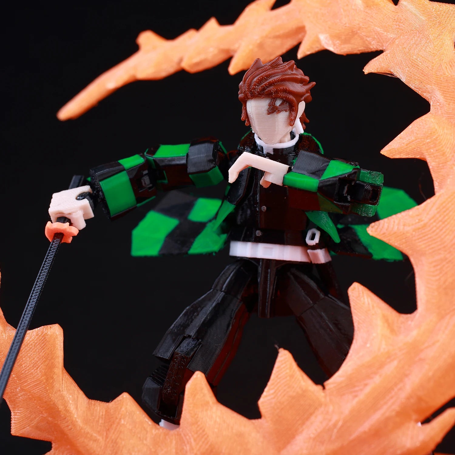 9L 3D Printed Demon Slayer Tanjiro Kamado Lucky Dummy 13 Movable Shapeshift Action Figures Mannequin Toys for Anime Fans