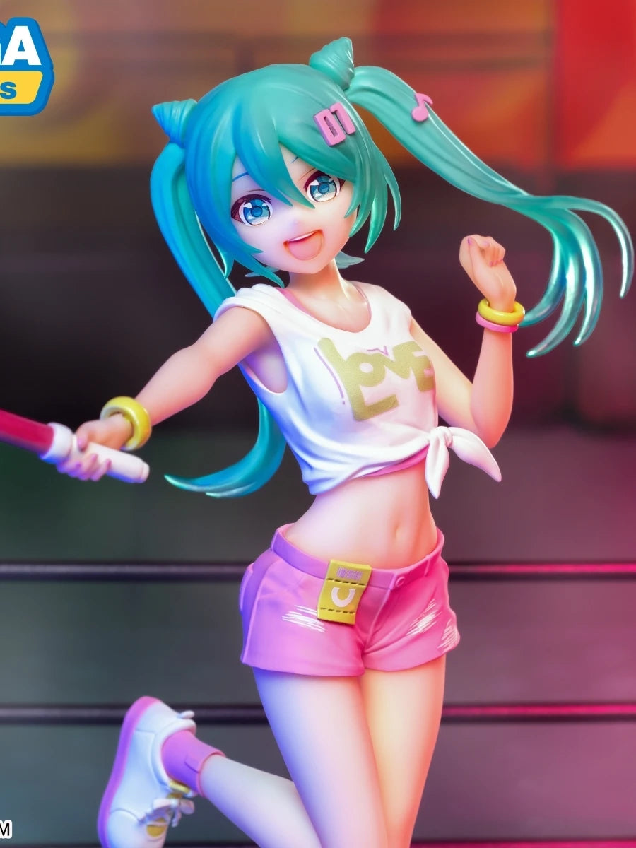 Miku Anime Girl Figurine Desktop Computer Case Decoration Car Gifts Initial Sister Collectible Model Toy Female Idol Statue