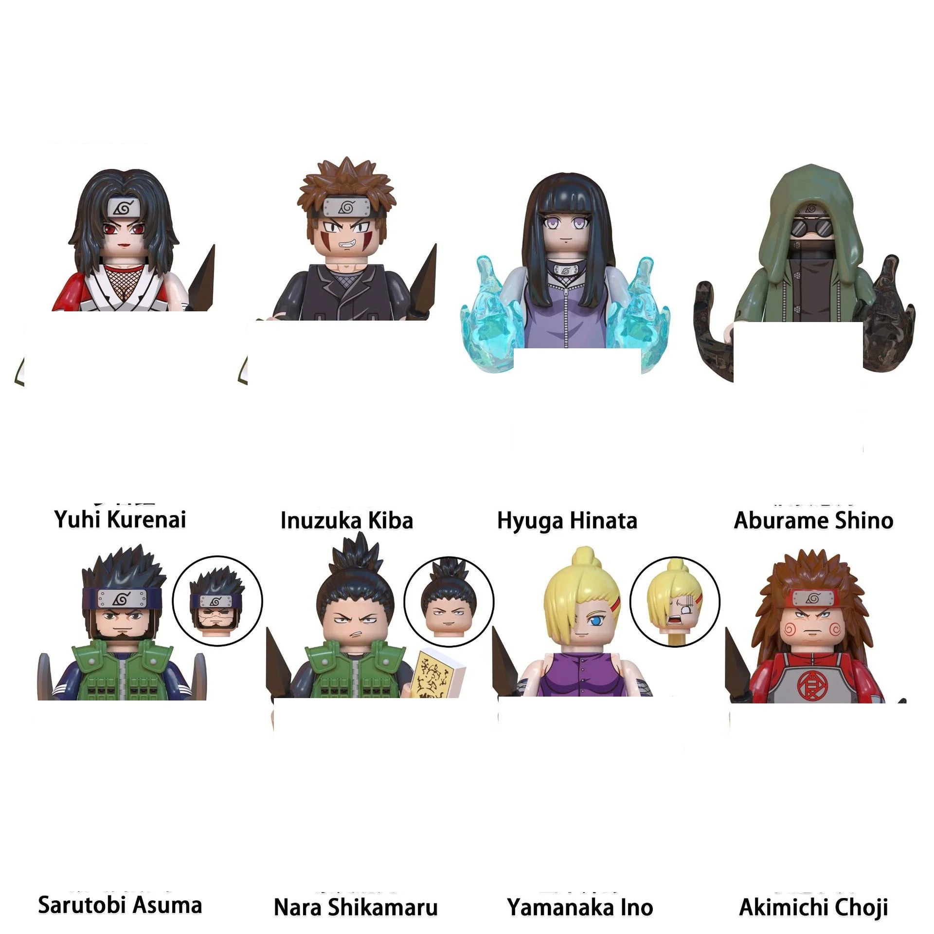 Naruto Sasuke Sakura Kakashi Obito Jiraiya Tsunade Anime Mini Man Blocks Figure