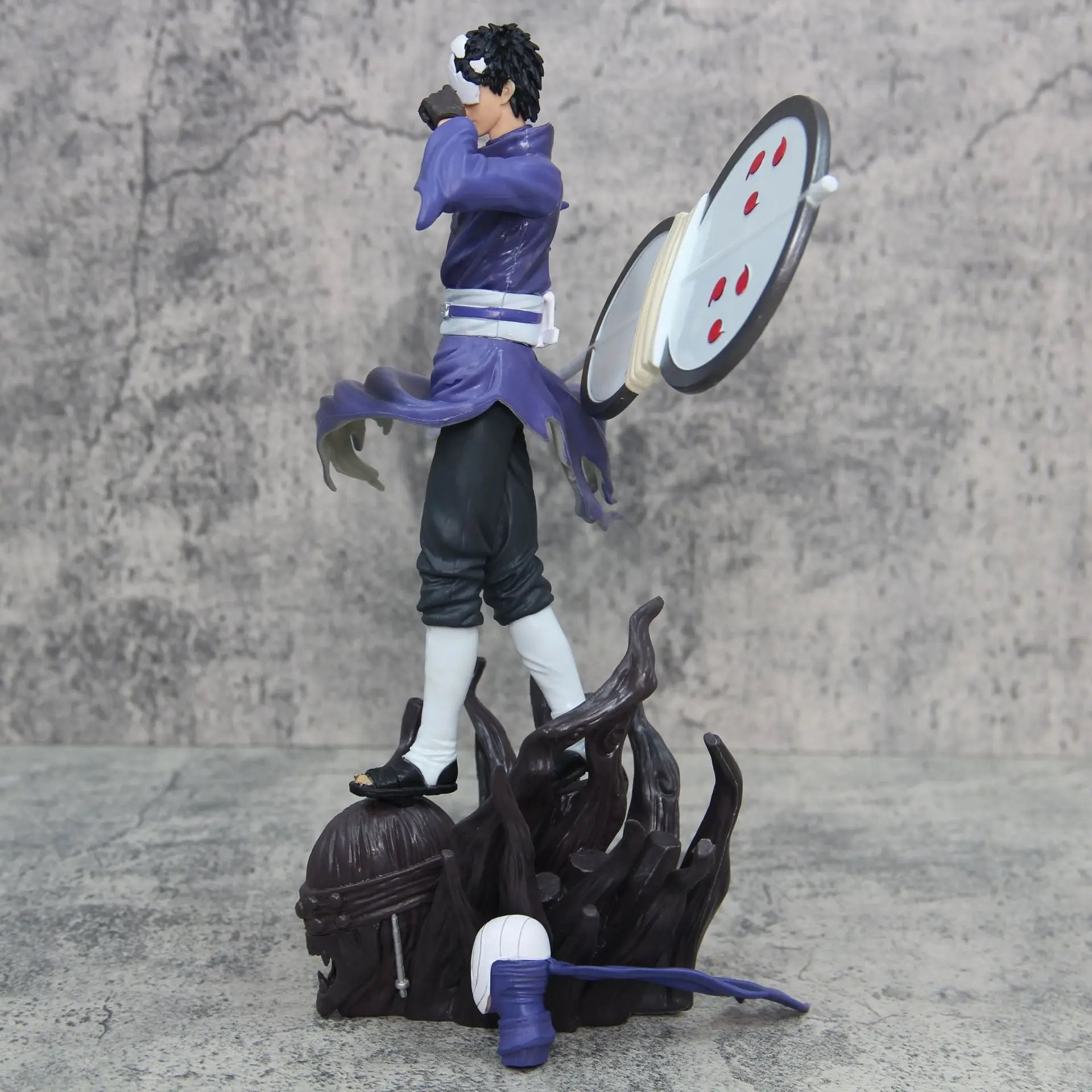 27cm Naruto Anime Figures Gk Ten Year Ninja Uchiha Obito Akatsuki Double Head Interchange Model Action Doll Collectable Boy Toys