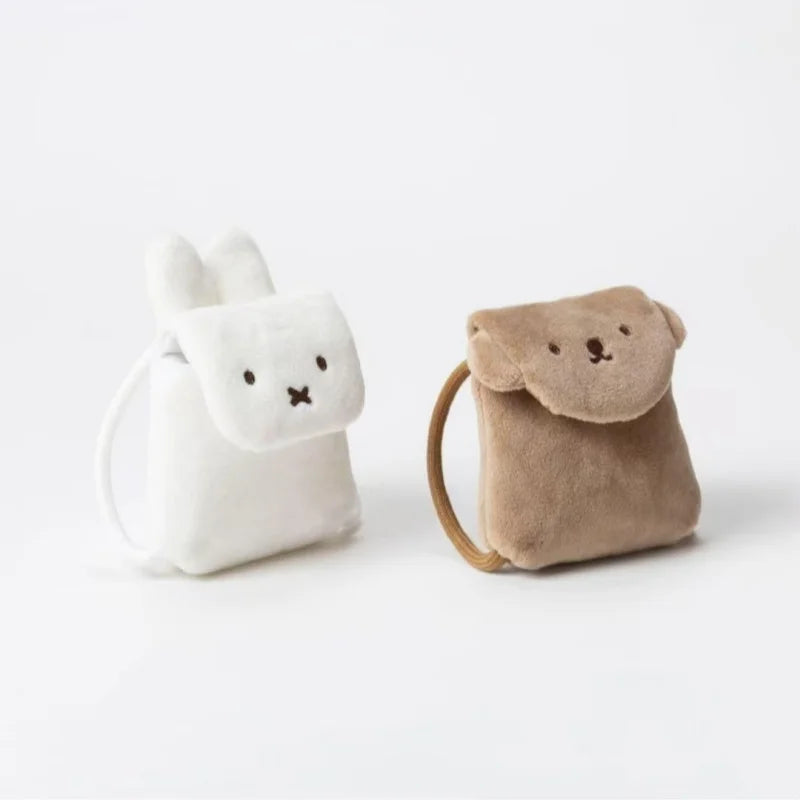 kawaii Miffy Boris Embroidered Headphone Bag Storage Bag Coin Purse Schoolbag Pendant Miffy Mini Styling Bag