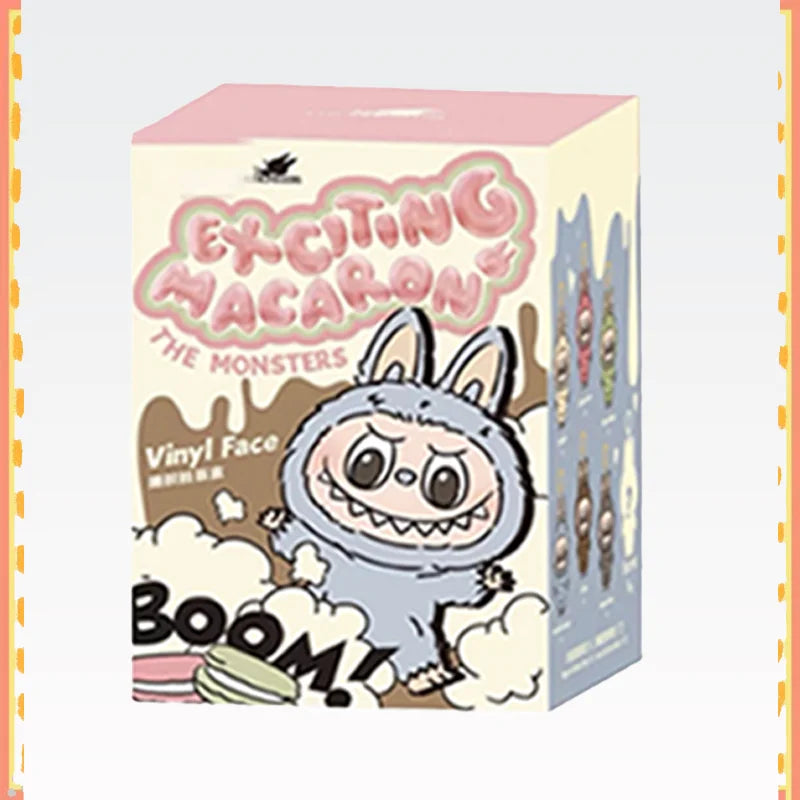 Labubu The Monster Vinyl Face Doll Heart Moving Macaron Doll Blind Box Blind Bag Figure Guessing Bag China High Quality Replica