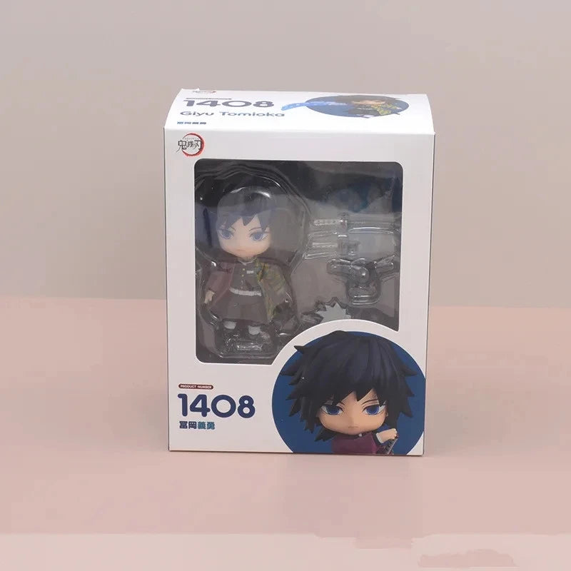 Demon Slayer Anime Figure - Kochou Shinobu & Giyu Tomioka Dual Pack 10cm Action Figures Cute Collectible Toys for Children And F