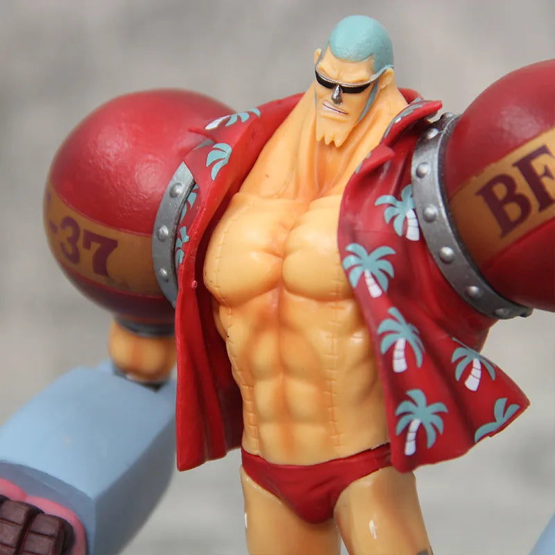 18cm Anime One Piece Figure Gk Franky Action Figures Double Head Interchangeable Pvc Collectible Ornaments Decoration Toy Gifts