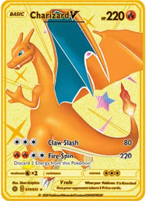 6-12 Pcs/Set English Version Pokemon Metal Card Pikachu Anime Figure Battle Carte Trading Pocket Monster Cards Model Toy Gifts