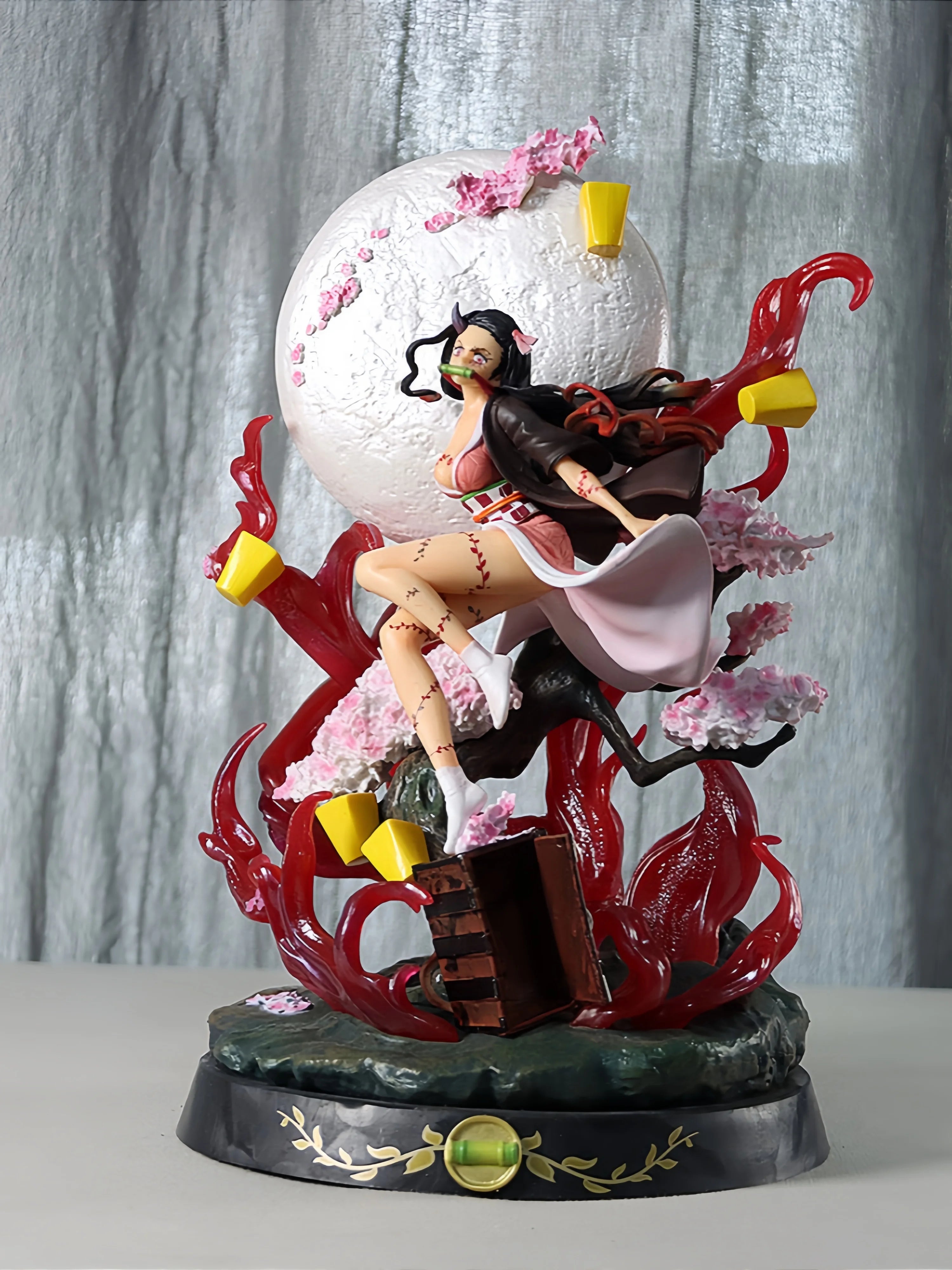 30cm Demon Slayer Figures Kamado Nezuko Anime Figure Pvc Gk Statue Model Doll Cute Ornament Collection Room Desk Decoration Gift