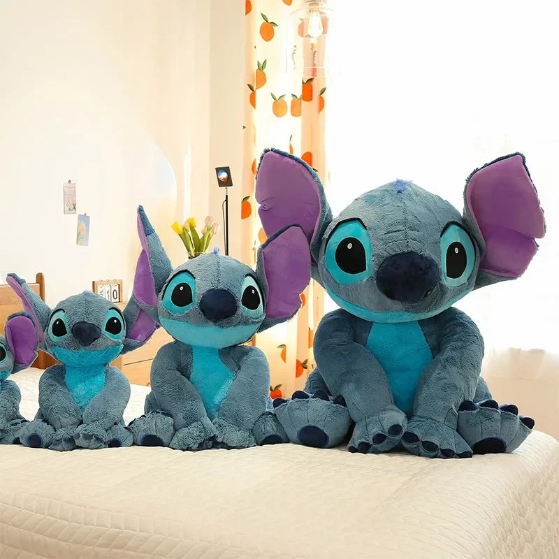 Disney Kawaii Stitch Angel Stuffed Plush Toy Doll Anime Cartoon Figure Soft Animals Pillow Room Decor Peluche Children Gift