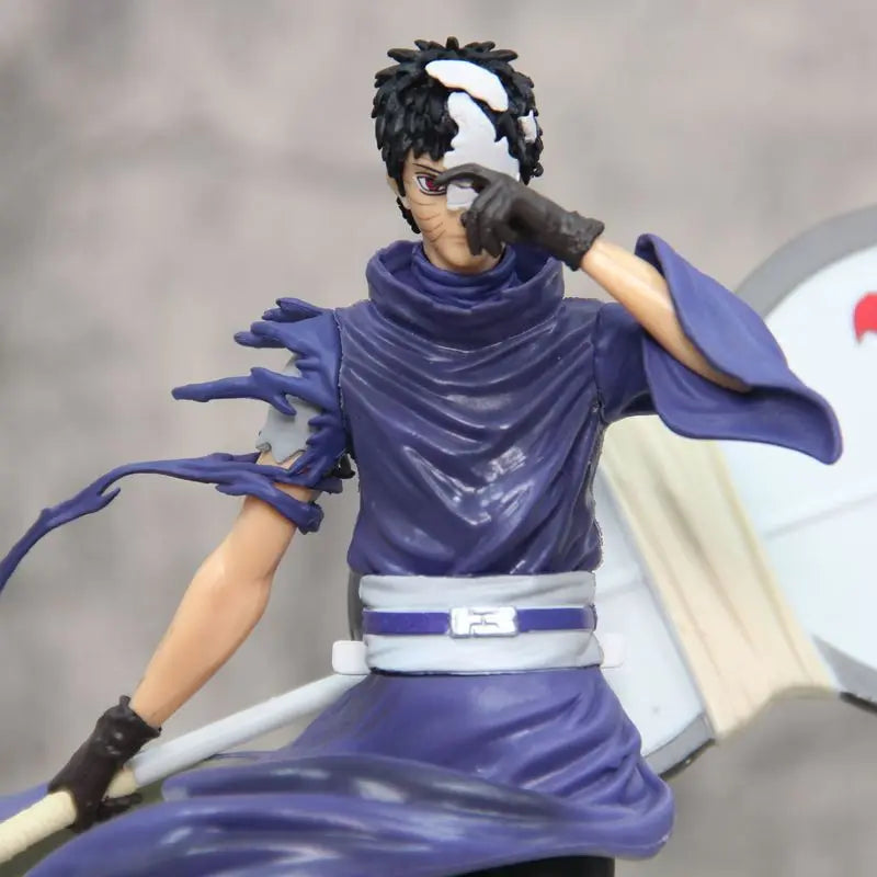 27cm Naruto Anime Figures Gk Ten Year Ninja Uchiha Obito Akatsuki Double Head Interchange Model Action Doll Collectable Boy Toys