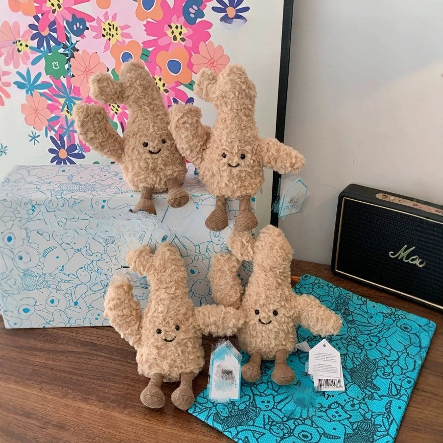 Jellycat With Tags JELLYCAT New Fun Ginger Baby Cute Plush Toy Soothing Good Thing Ginger Nearly Stuffed Doll Holiday Gift Cute